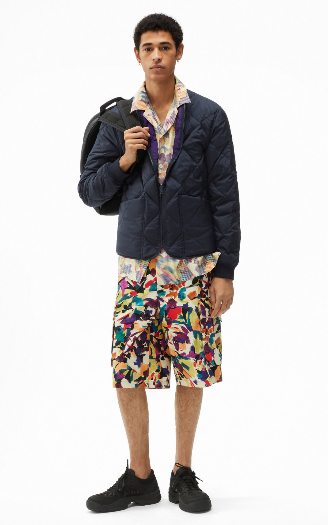 Kenzo Lightweight reversible Ceket Erkek Mavi Siyah | 5948-STGJY